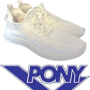 Like NEW! PONY size 11 US -shoe - sneaker - running shoe - white -